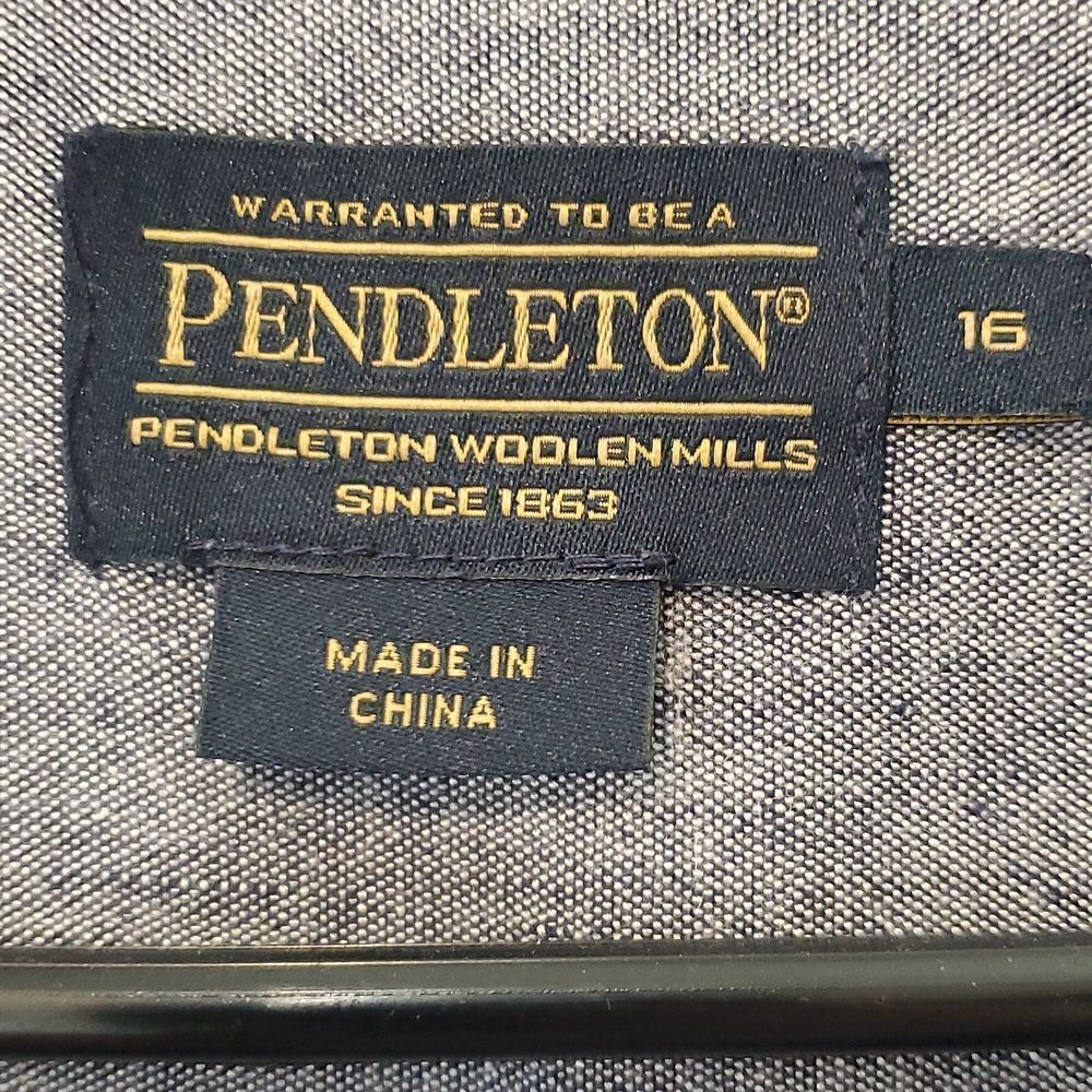 Pendleton Linen Blend Button Down Dress Size 14 - Picture 5 of 16